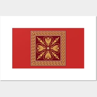 Greek ornament (Meander) Posters and Art